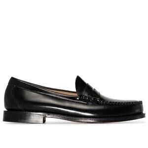 G.H. Bass Weejuns classic black leather penny loafers sz 9W heritage old money